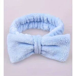 2/$21 Ladies Plush Light Blue Headband for Washing Face and Make-Up